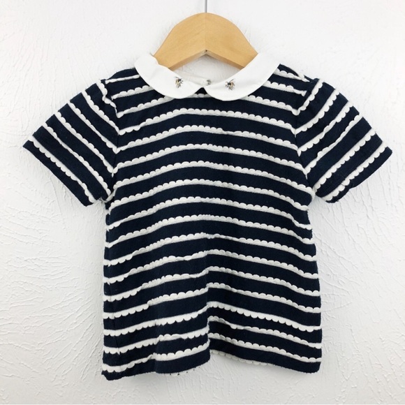 Victoria Beckham for Target Set, Navy with ivory scalloping & bee detail 3T. - Picture 2 of 5